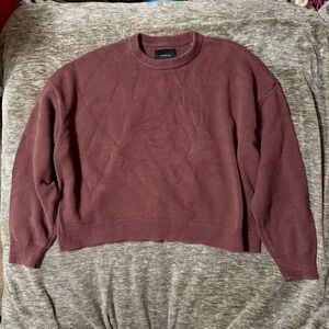 Maroon Pacsun Cropped Crewneck Sweater M